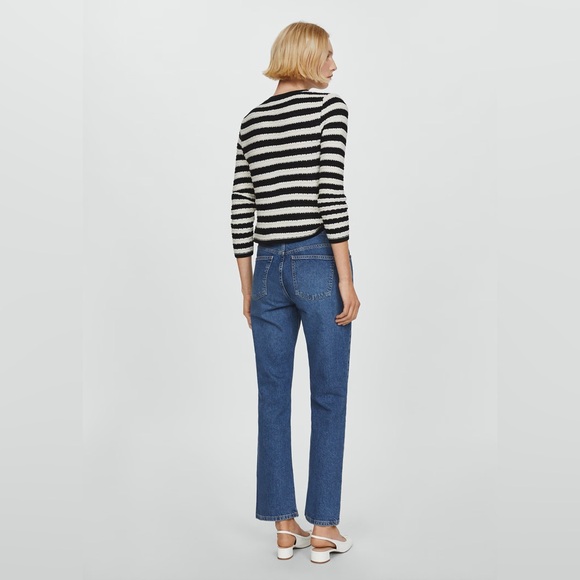 Mango Black and White Striped Cardigan with buttons NWT - Picture 4 of 5